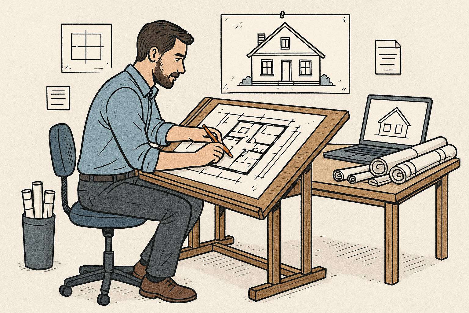 Quels sont les roles d&rsquo;un dessinateur pour les plans d&rsquo;une maison