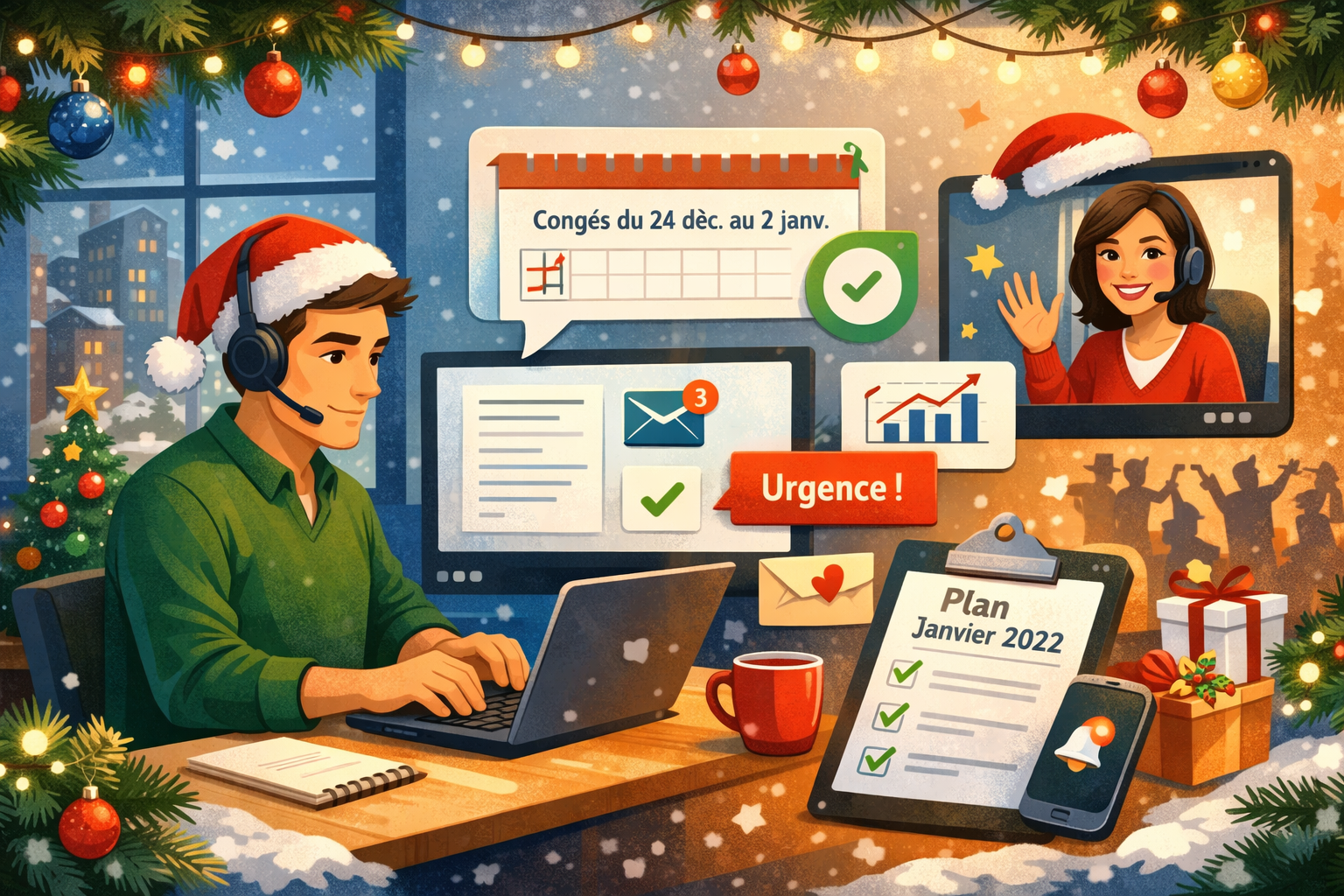 Gérer ses clients dans le digital pendant les vacances de Noël : bonnes pratiques et stratégie efficace