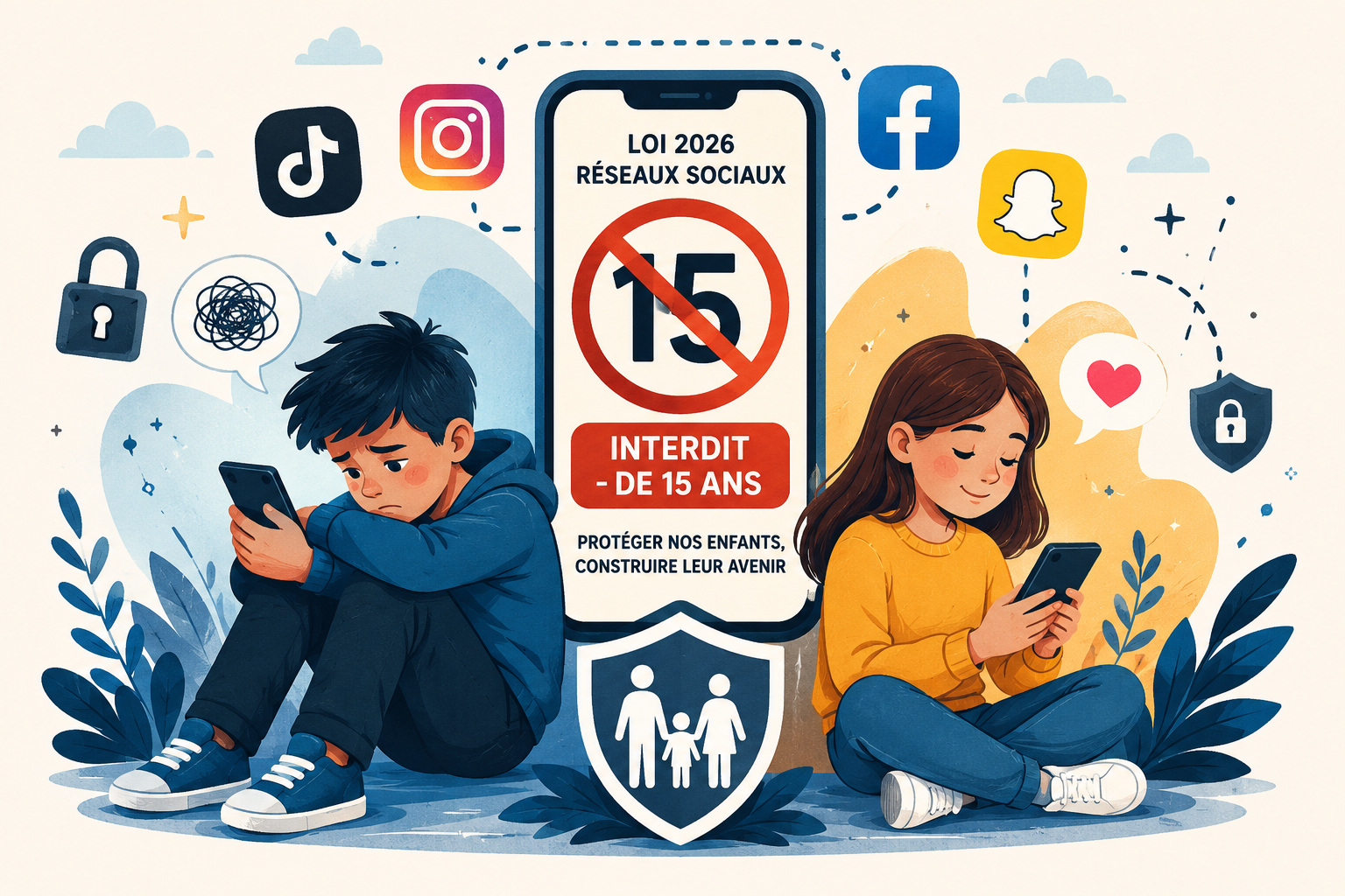 Réseaux sociaux : une nouvelle loi pour protéger les mineurs de moins de 15 ans