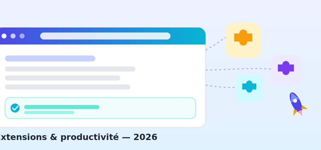 Les meilleures extensions Chrome/Firefox pour booster votre productivité en 2026