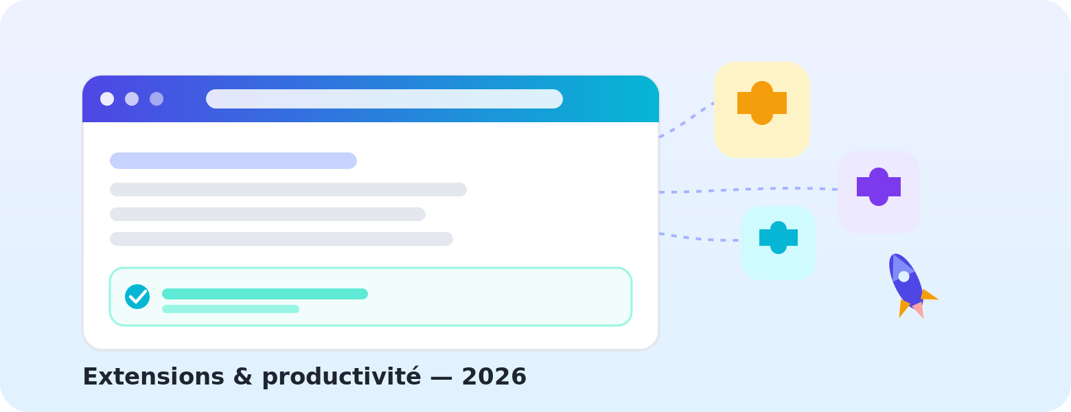 Les meilleures extensions Chrome/Firefox pour booster votre productivité en 2026